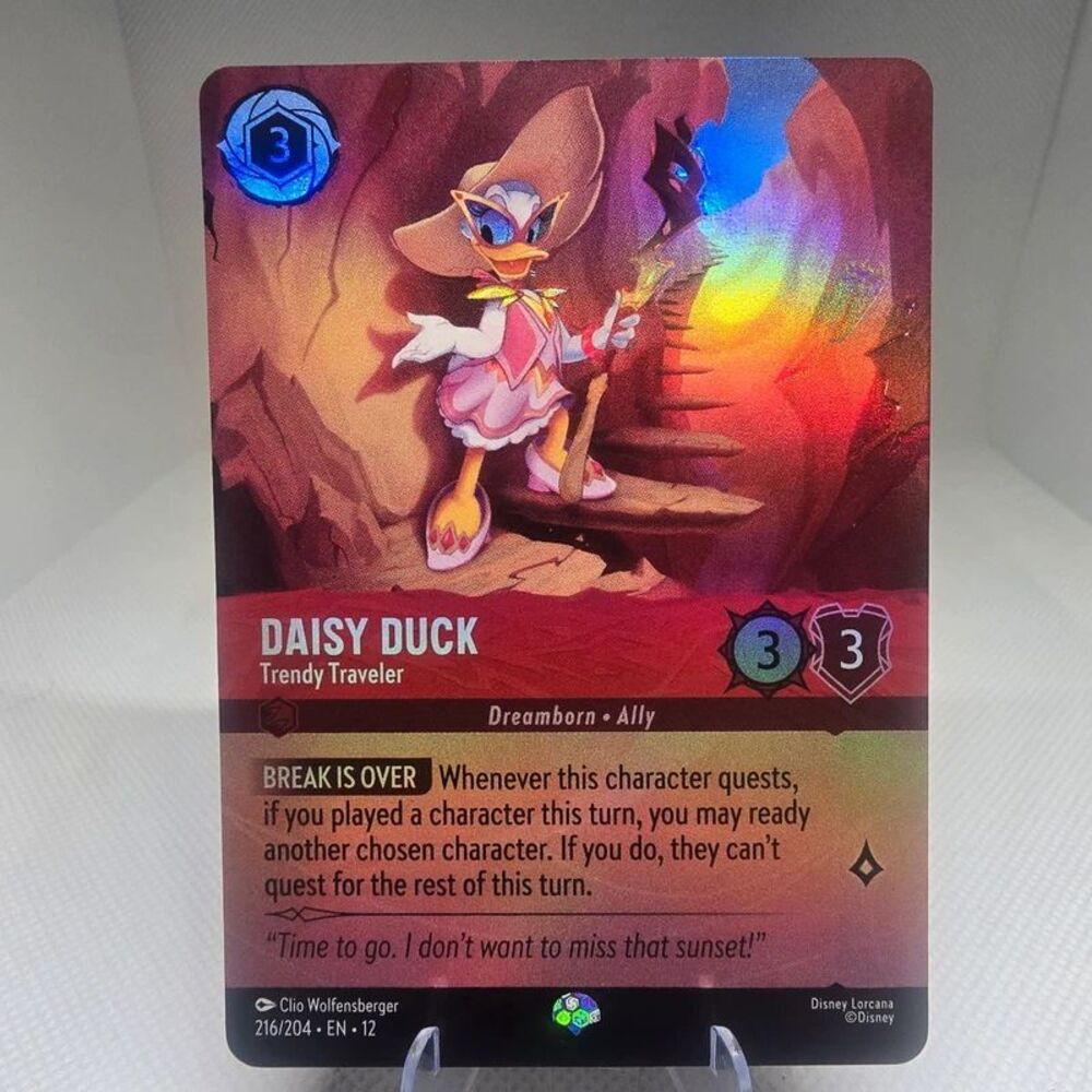 Daisy duck #216 wilds unknown borderless foil